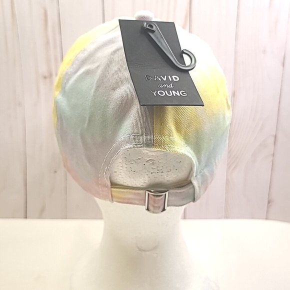 David And Young Women's Haus Party Embroidered Baseball Cap Pastel Tie Dye w Tag - Picture 4 of 9